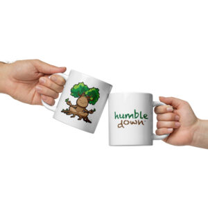 Humble Down White Glossy Mug